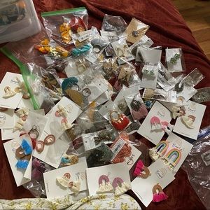 70+ pairs earrings resell wholesale store lot